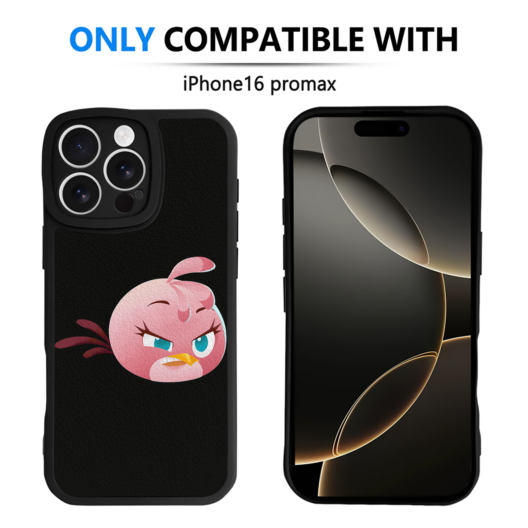 （画像用） Angry Birds アングリーバード 【iPhone 16シリーズ対応】シリコンスマホケース（レザー調） 材質：シリコン